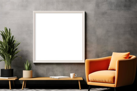 An empty picture frame mockup, awaiting your personal touch to bring it to life. Generative AIの素材