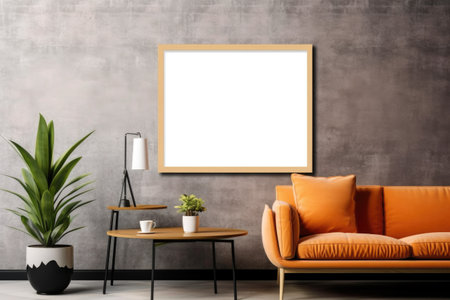 An untouched picture frame mockup, ready to showcase your unique vision and style. Generative AIの素材