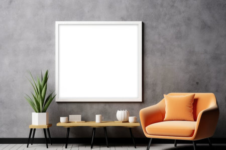 A blank canvas picture frame mockup offering endless possibilities for customization. Generative AIの素材