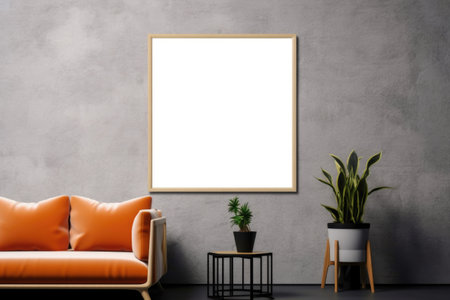 A clean slate picture frame mockup, inviting your creativity to shine through. Generative AIの素材