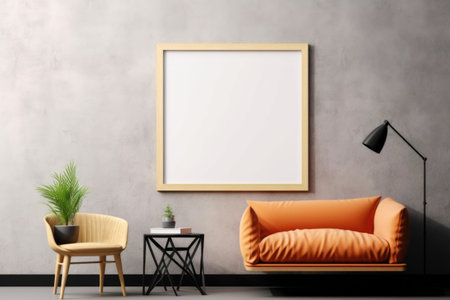 A blank canvas picture frame mockup offering endless possibilities for customization. Generative AIの素材