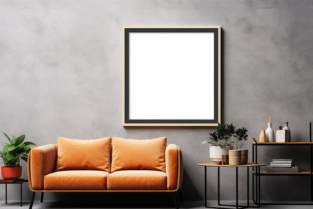 A clean slate picture frame mockup, inviting your creativity to shine through. Generative AIの素材