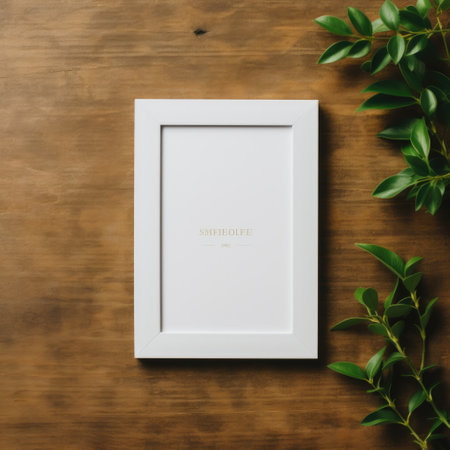 frame mockup, white frame, white picture design, Generative AIの素材