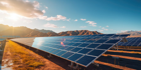 Photovoltaic panels for renewable electric production - concept of sustainable resourcesの素材