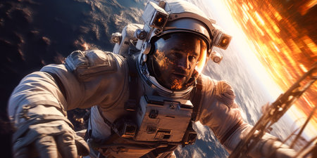 Astronaut in outer space.の素材