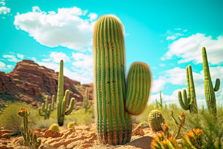 Saguaro National Park is an American national park located in southwestern Arizona.の素材