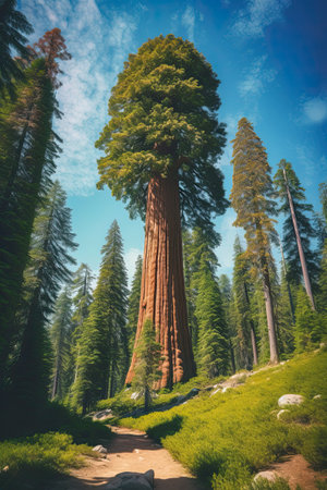 Sequoia National Park, California, USA. Giant Sequoia (Sequoiadendron giganteum)の素材