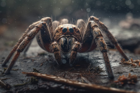 Close up of tarantula spider in natural environment. selective focus.の素材