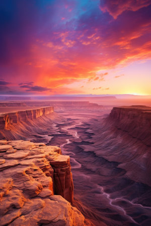 Beautiful sunset over the Canyonlands National Park, Utah, USAの素材