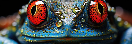 Macro shot of the eye of a frog. Macro photography.の素材
