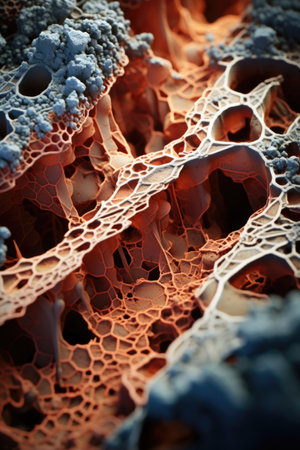 Abstract 3d rendering of chaotic structure. Futuristic background with geometric shapes.の素材