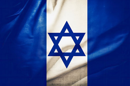 Grunge Israel flag. Grunge Israel flag background.の素材