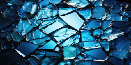 Glass Mosaic Symphony: Desktop Background of Shattered Glass Shards.の素材