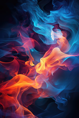 Aurora in the Night: Desktop Background with Enchanting Smoke and Light.の素材