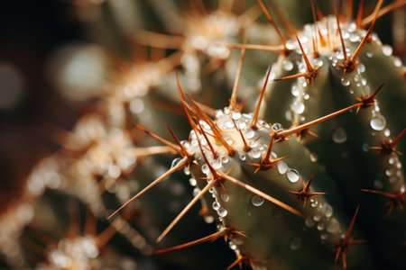 "Cactus Texture Detail: An image that showcases the intricate spiky patterns of the cactus in high detail."の素材