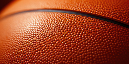 Basketball Texture Detail: A detailed photo capturing the rough and pebbled texture of a basketball.の素材