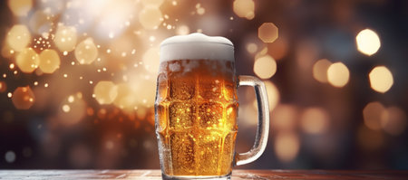 A beer vessel exhibiting the formation of condensationの素材