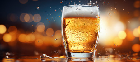 A frost-covered beer mug exhibiting condensation on the glassの素材