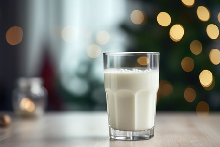 A glass filled with milkの素材