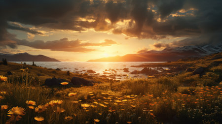 Sunset over Lake Tekapo, South Island, New Zealand.