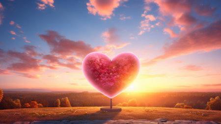 Valentine's day background with heart shape.の素材
