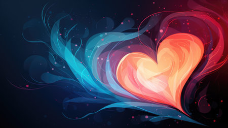 Valentine's day abstract background with heart.の素材