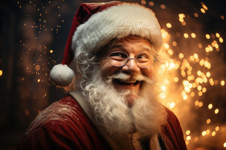 Portrait of a happy Santa Claus. Christmas. New Year.の素材