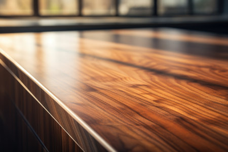 Wooden flooring in a modern office. Close-up.の素材