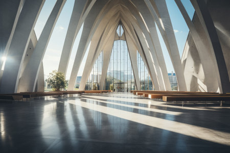 Inside view of a church in the city of Kuala Lumpur, Malaysiaの素材