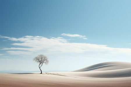 Lonely tree in the desert.の素材