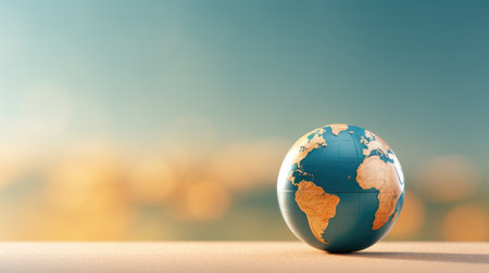 Earth globe on a beautiful background, The Environment, Earth Day Conceptの素材