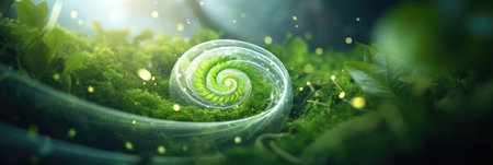 Fractal geometric shape with detailed structure, an illustration of the complexity pattern with infinite depth and complexity.の素材