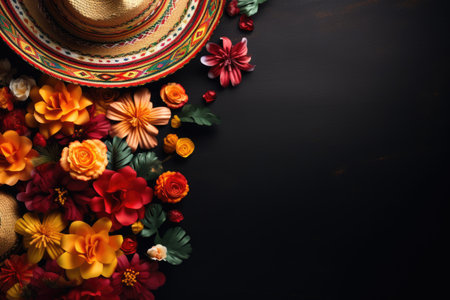 Composition for Cinco de Mayo concept, space for textの素材