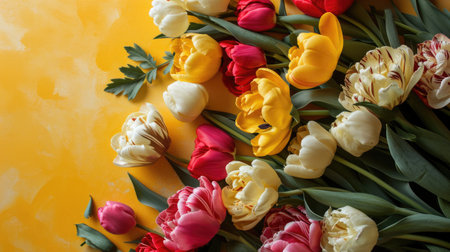 summer flowers and leavesの素材