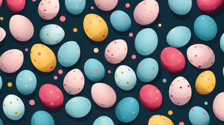 Composition of decorated Easter eggsの素材