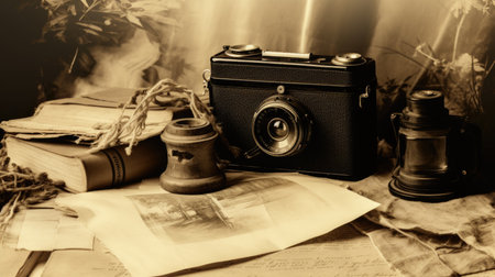 Timeless Elegance: A Sepia-Toned Nostalgic Journeyの素材