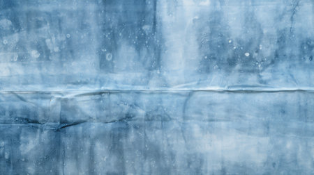 Acid Wash Denim: Textured Acid-Wash Denim Background with Blue and White Shades Creating Rugged, Edgy Feelの素材