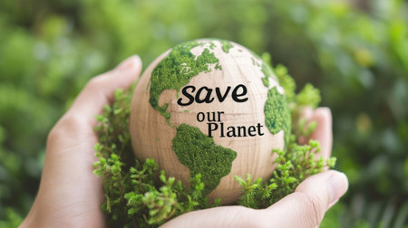 Save the earth. Eco friendly concept. Earth day.の素材