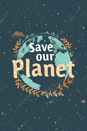 Save the planet. Social issue concept.の素材