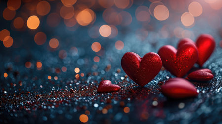 Golden Hour Heart in Knitted Gloves: Tender Holding of Orange Heart - Valentine's Day Conceptの素材