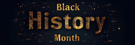 Concept of Black History Month, greeting card design, festival celebration background.の素材