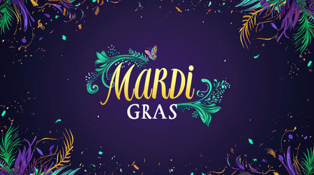 Festive Background with Mardi Gras Carnival Theme for Greetings and Bannersの素材
