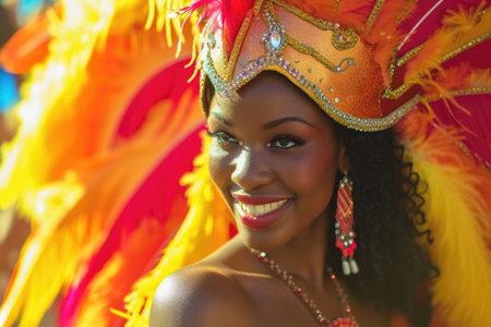 Vibrant Portrait of a Carnival Dancerの素材