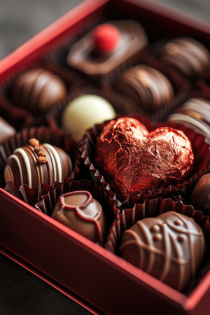 Decadent Assortment in a Valentine's Chocolate Boxの素材