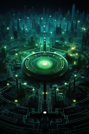 futuristic industrial digital technology art abstract digital concept futuristic digital worldの素材