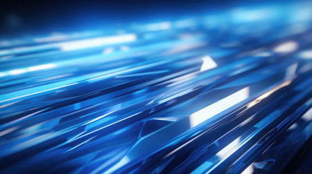 a futuristic blue light background, in the style of intersecting planes, blurred, technological designの素材