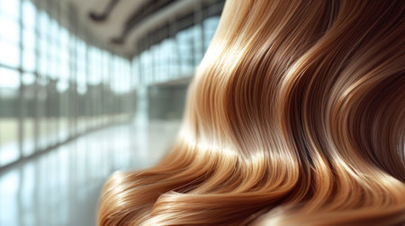 Smooth women's hair is ideal for beauty conceptの素材