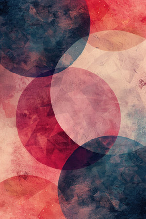 Gentle Geometric Harmony: Soft Pastel Circles and Triangles in Watercolor for a Modern Desktop Aestheticの素材