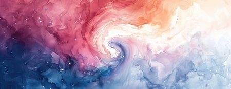 Vortex of Colors: Spiraling Watercolor Abstract for a Hypnotic and Dynamic Desktop Aestheticの素材