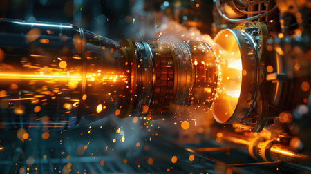 The Dawn of Hyperspace: Capturing the Thrill of the First Successful Engine Test for Beyond Light-Speed Travelの素材